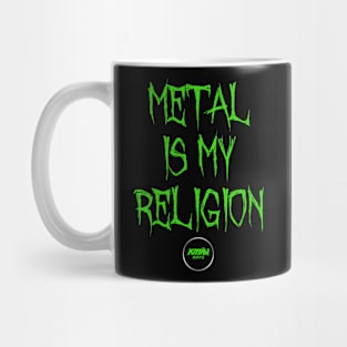 Metal Is My Religion - LARGE VERTICAL - GREEN Mug